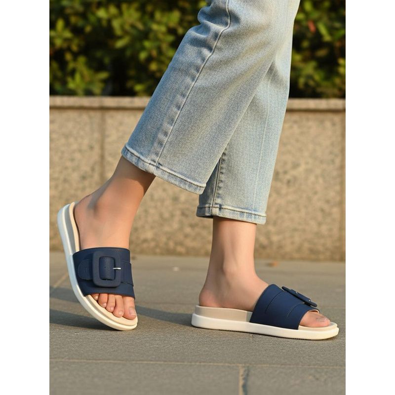 BAGATT Becca Women Dark Navy Blue Flatforms Sandals (EURO 37)