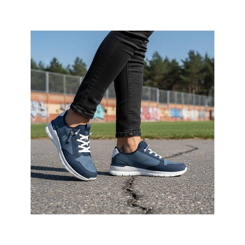BAGATT Blue Round Toe Low Top Pair Of Sneakers (EURO 38)