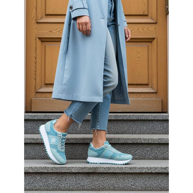 BAGATT Blue Round Toe Low Top Pair Of Sneakers (EURO 36)