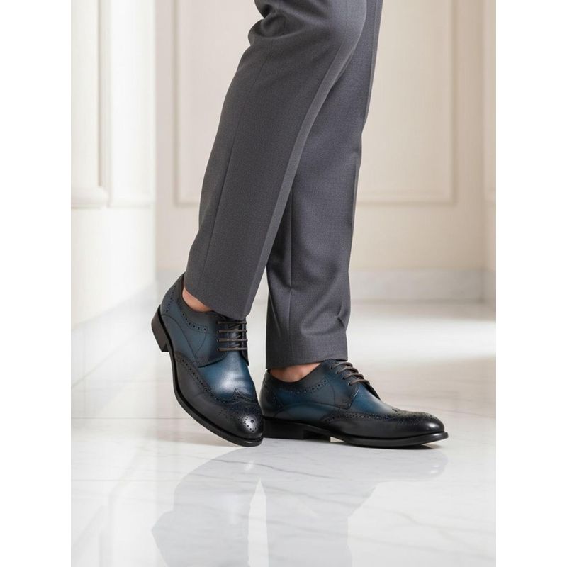 Bugatti Livorno Flex Evo Blue Men Formal Brogues (EURO 42)