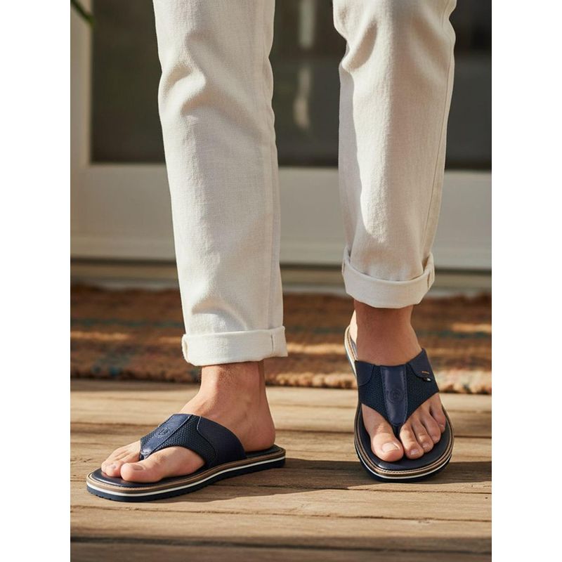 Bugatti Cobie Navy Blue Men Thong Sandals (EURO 42)
