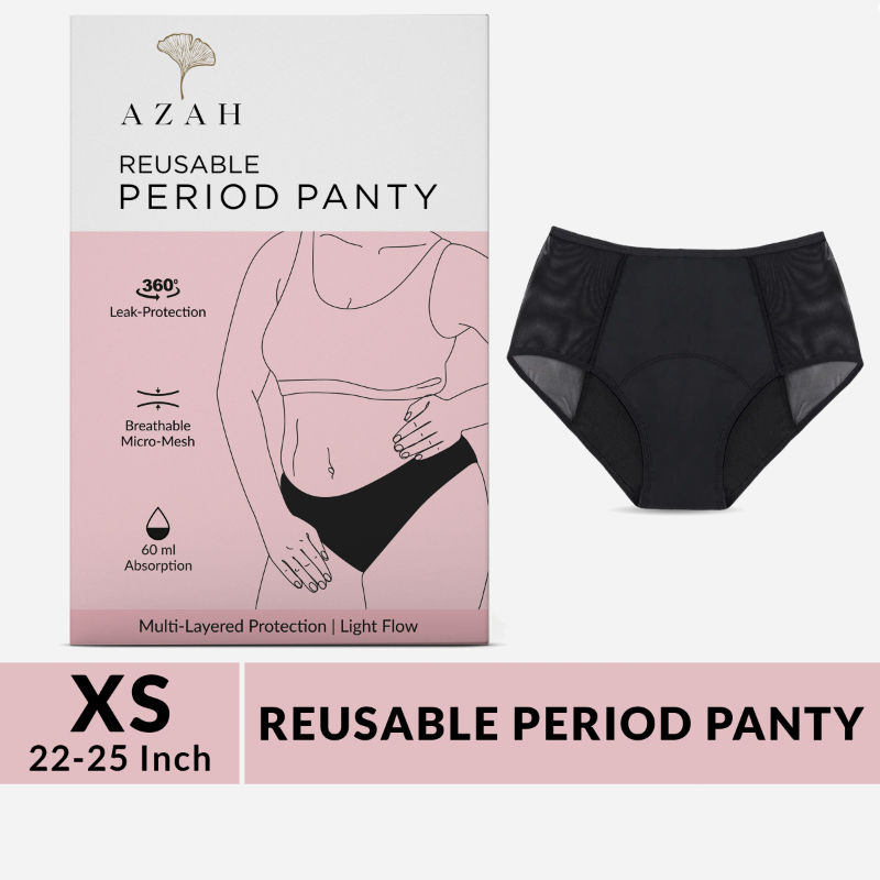 Azah Period Panty For Women Reusable ( XS Size ) | Leak Proof, No Stains, Cottony Soft Underwear