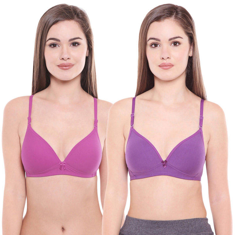 Bodycare Pack Of 2 Lightly Padded T-Shirt Bra - Multi-color (30B)