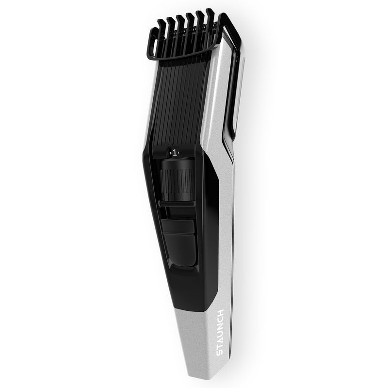 Staunch SBT3011 - Cordless Beard Trimmer With Fast Charging - 20 Length Settings (Black & Silver)