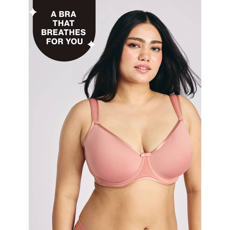 Nykd By Nykaa AirFlex Spacer Lightly Padded Flexi Wired Breathable Bra NYB423-Nude (38C)