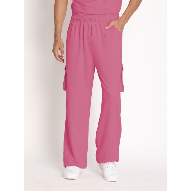 Chkokko Men Casual Pink Track Pant (XL)