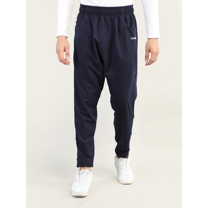 Chkokko Men Casual Navy Blue Track Pant (M)