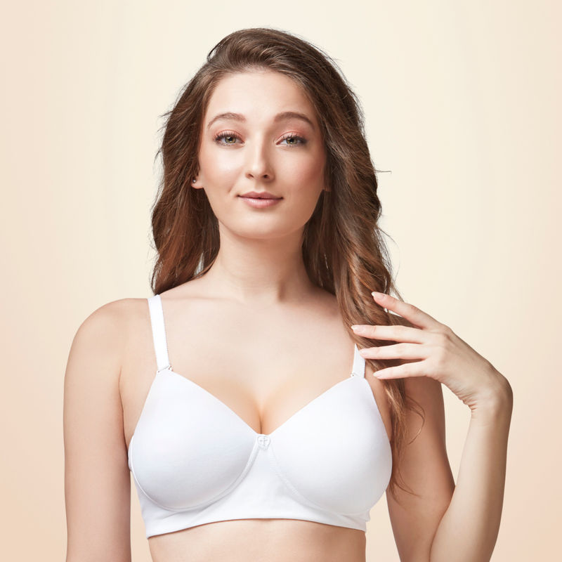 Trylo Vivanta Lightly-padded Full Coverage T-shirt Bra - White (36D)