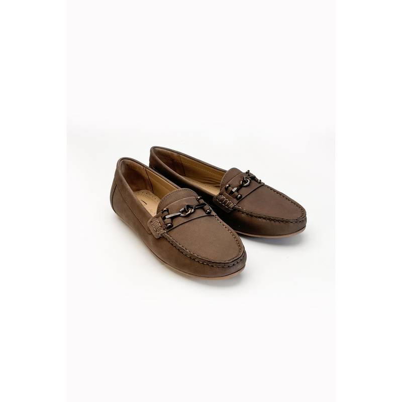 Heel Your Sole Anne Women Leather Loafers-Taupe (EURO 36)