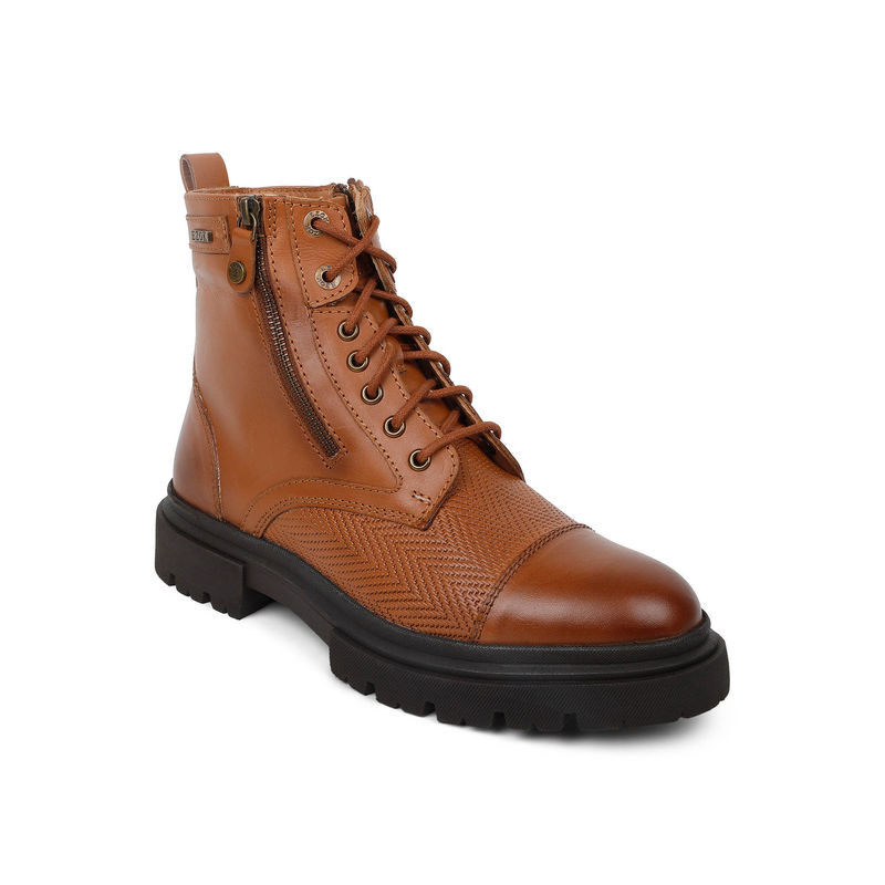 EZOK Casual Tan Leather Boot for Men (UK 6)