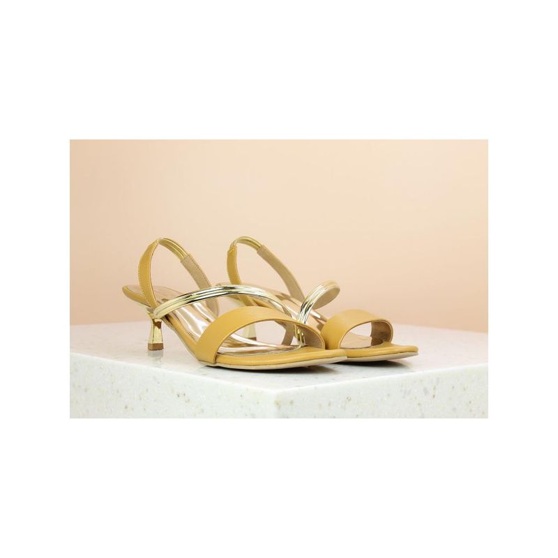Buy Inc.5 Solid Plain Mustard Heels Online
