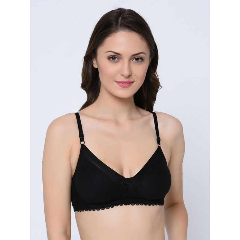 Da Intimo Black Lace Non Padded Everyday Bra (34D)
