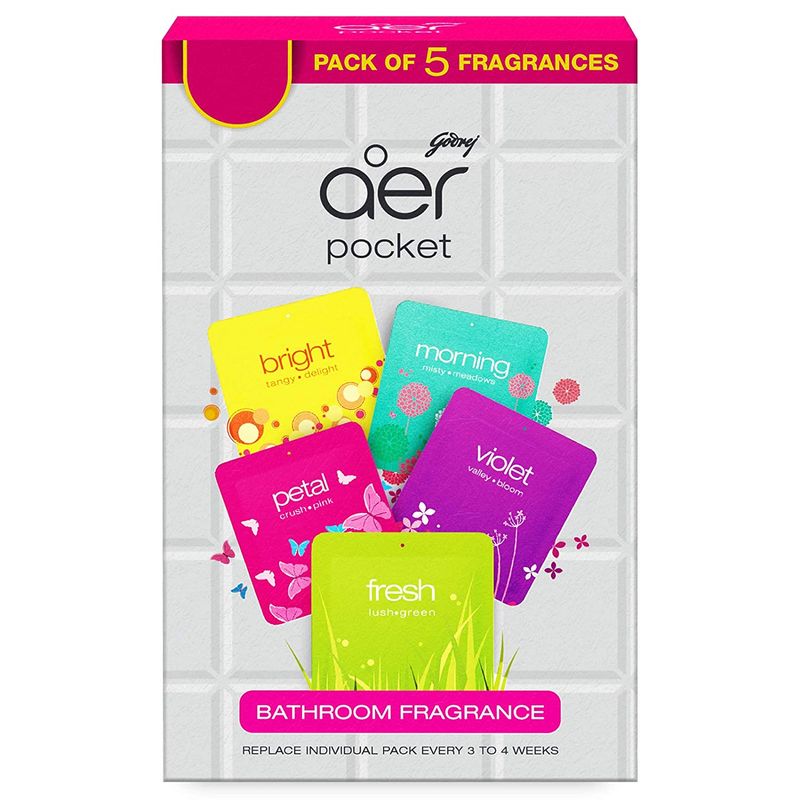 Godrej Aer Pocket Bathroom Fragrance Assorted Pack Pack Of 5 Buy Godrej Aer Pocket Bathroom Fragrance Assorted Pack Pack Of 5 Online At Best Price In India Nykaa