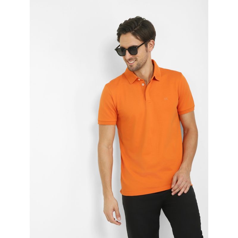 Selected Orange Polo Neck T-shirt (2XL)