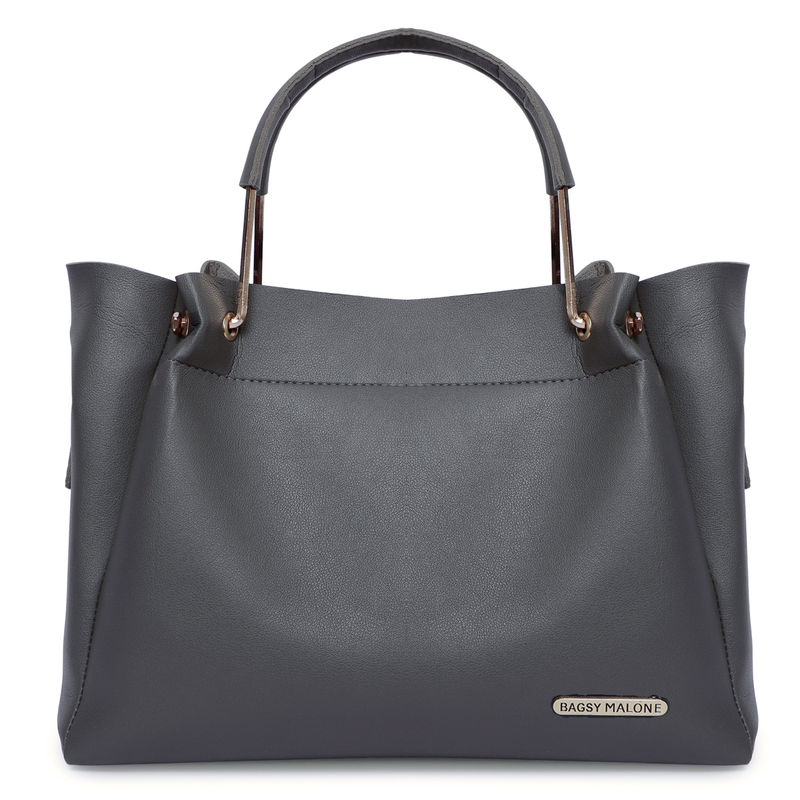 Bagsy Malone Grey Color Stylish Tote Handbag