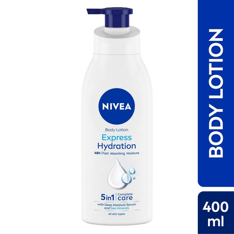 NIVEA Express Hydration BODY LOTION with Sea Minerals - 5 in 1 COMPLETE CARE for 48H Moisturization