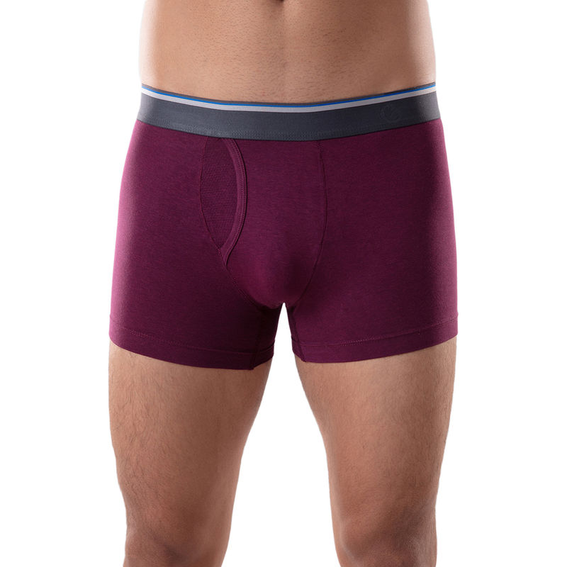 GLOOT Anti Odor Cotton Tencel Cooling Trunk-GLI005-Plum (2XL)