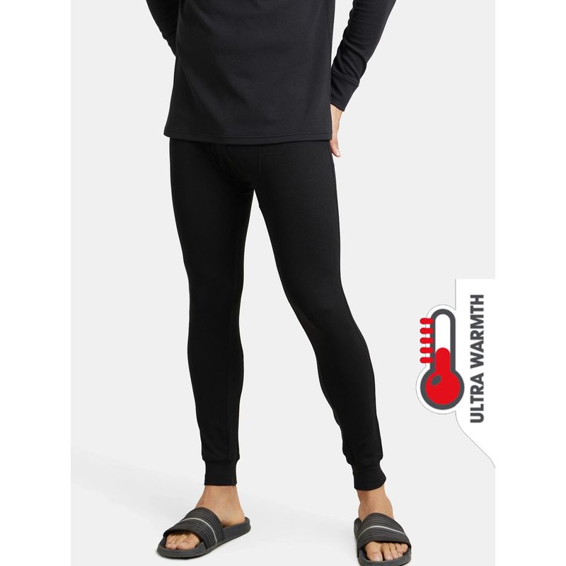 Jockey 2623 Men Soft Touch Microfiber Elastane Thermal Long John - Black (L)