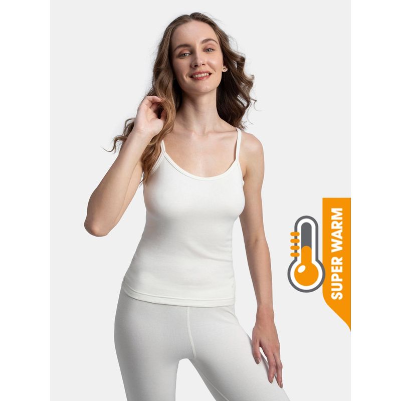 Jockey 2548 Women Warm Combed Cotton Rich Brushed Thermal Camisole - Off White (XL)