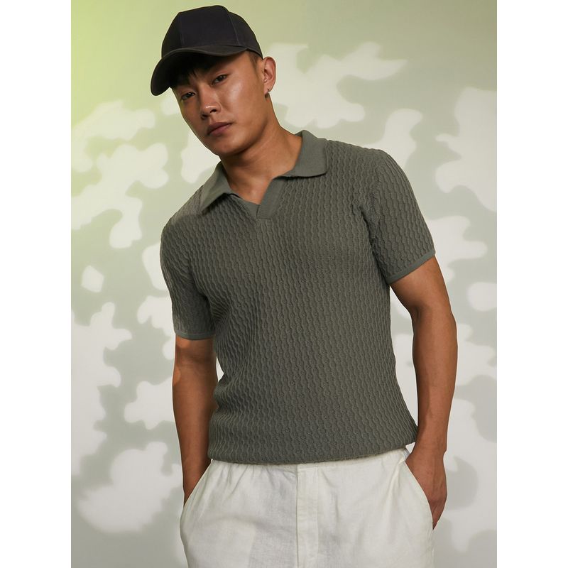 Campus Sutra Men'S Spread Collar Polo T-Shirt (S)