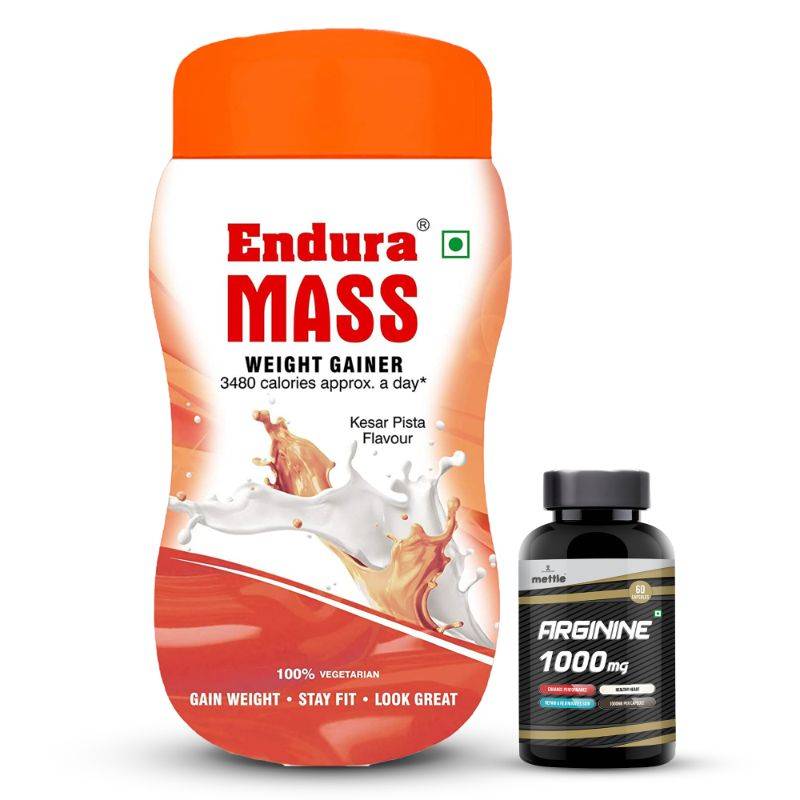 Buy Endura Mass Weight Gainer Kesar Pista Flavour With Mettle L