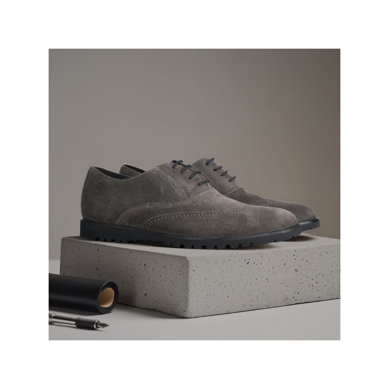 Ruosh The Otes Men Grey Casual Oxfords (EURO 40)