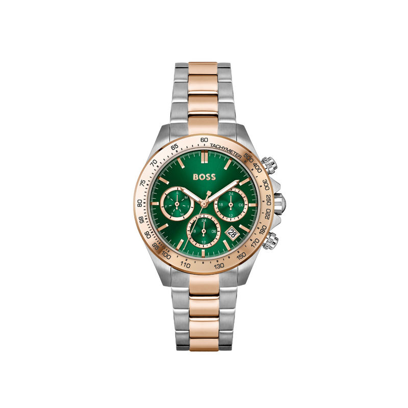 Buy Boss Novia - Le Qtz Multifunction Green Round Dial Womens