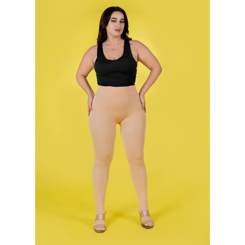 Keepfit Plus Size Stretchable Fur Thermal Warm Stockings For Women (3XL)