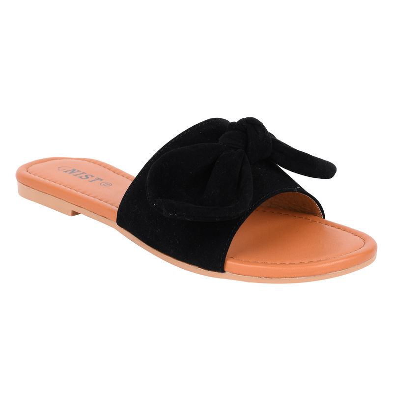 GNIST Single Bow Tie Strap Black Flat EURO 36