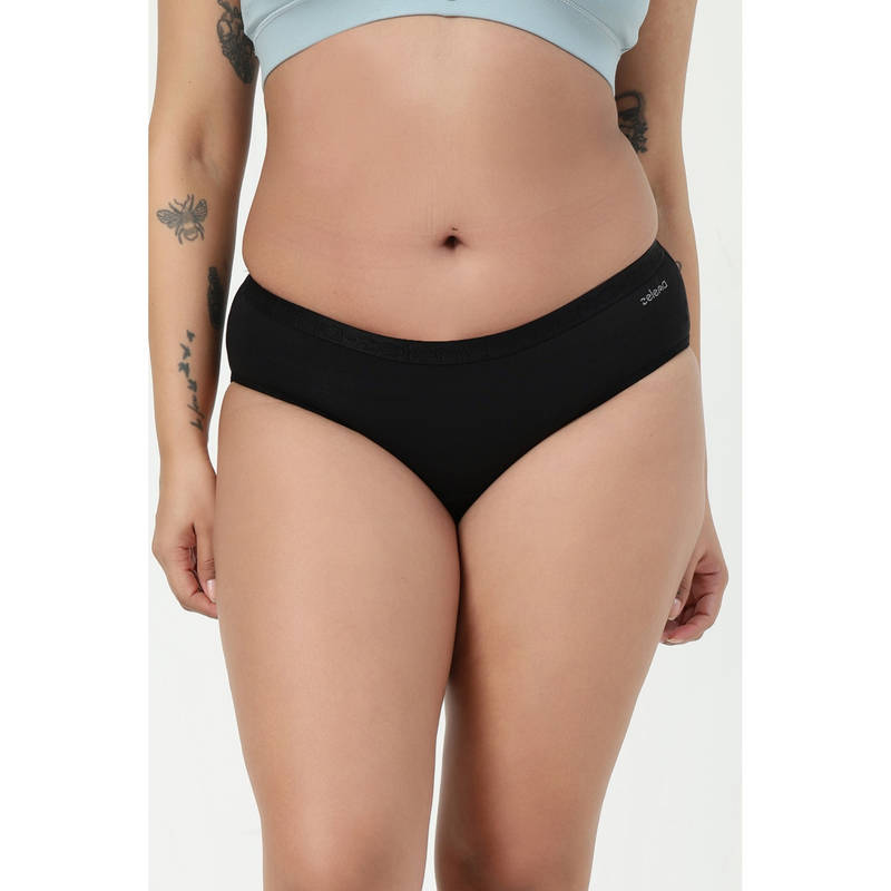 Zelena Grey Cotton Maternity Hipster Brief (S)