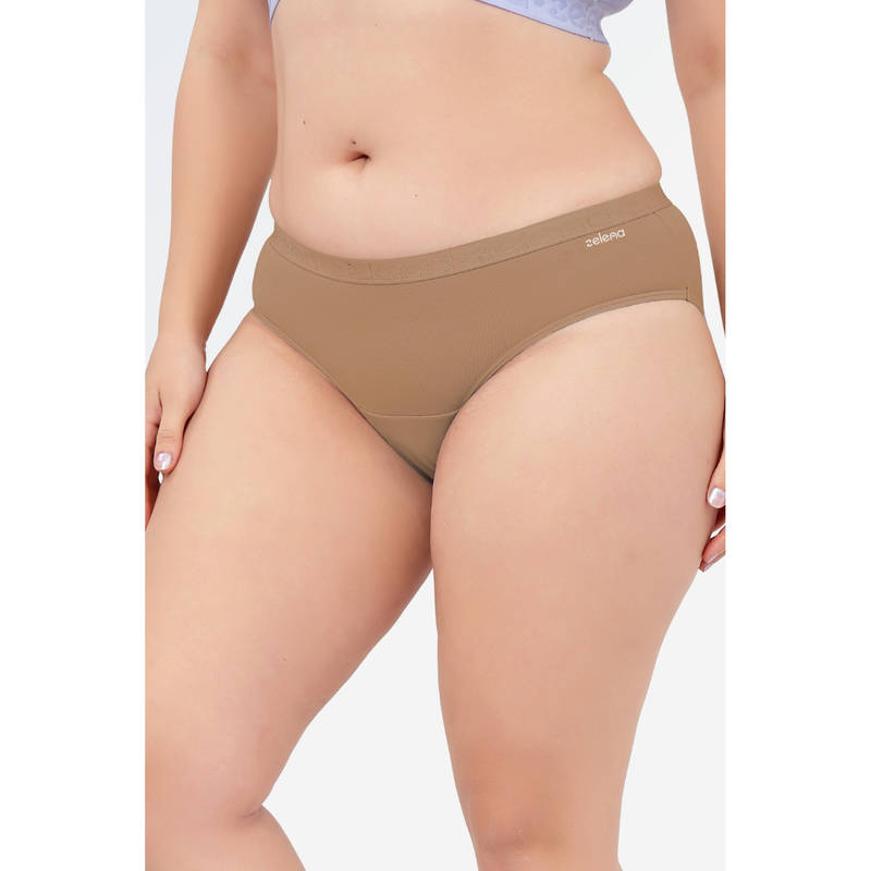 Zelena Beige Cotton Maternity Hipster Brief (S)