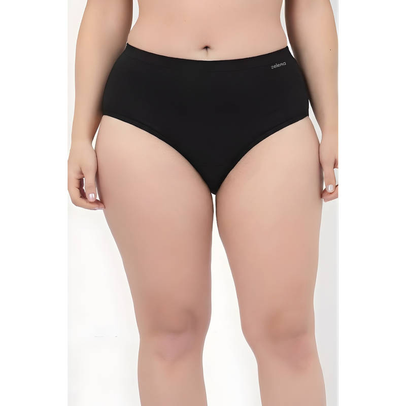 Zelena Black High Rise Maternity Hipster Brief (M)