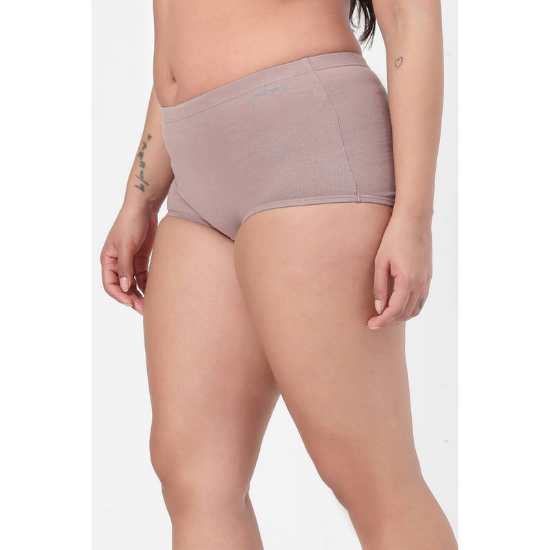 Zelena Blush Pink Mid Rise Maternity Boyshort Brief (M)