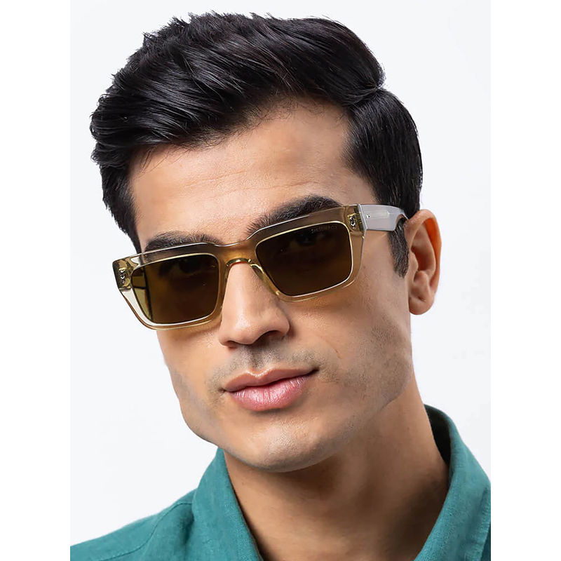 Buy Shisen Fox Habiki Olive Frame Green Lens Sunglasses (53) Online