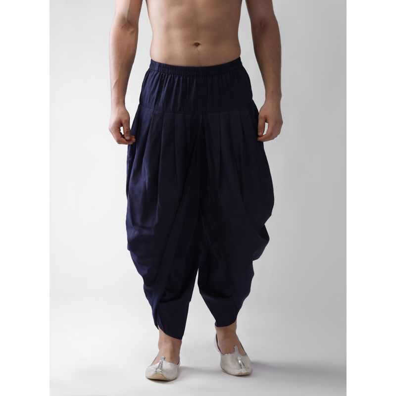 KISAH Men Navy Blue Dhoti (XL)