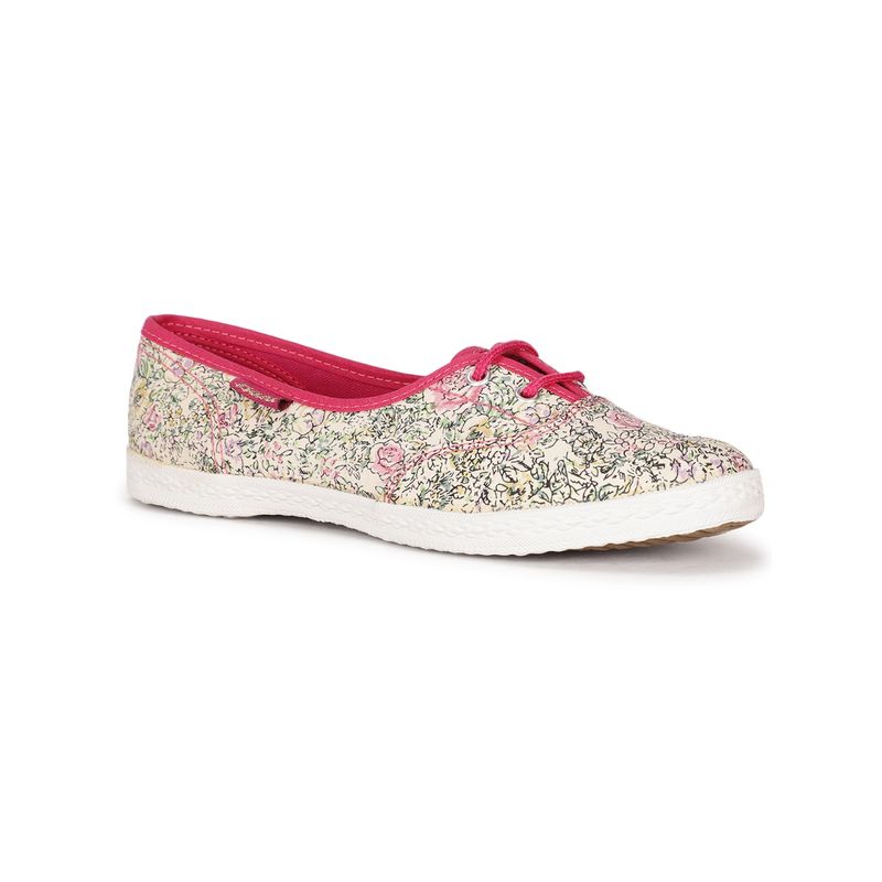 Buy Bata Printed Cream Casual Shoes Online