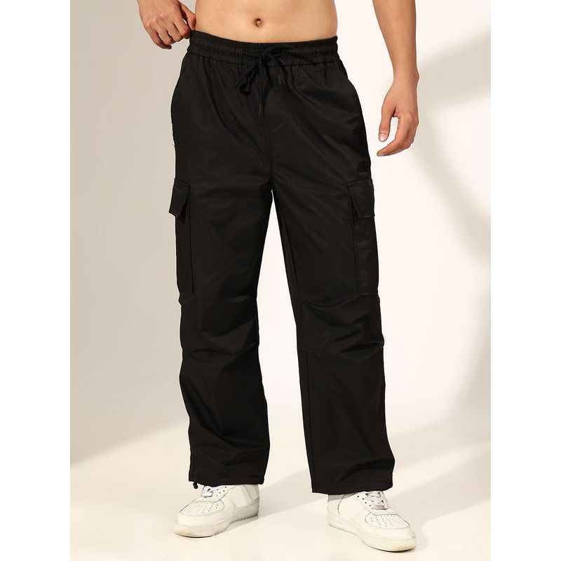 SHOWOFF Men Black Relaxed Fit Cargo Pant (32)