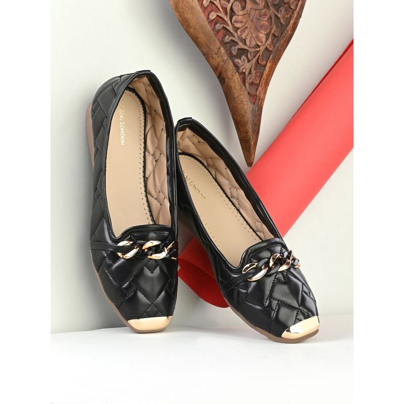 CLOG LONDON Black Comfortable Ballerinas (EURO 36)