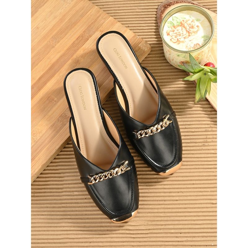 CLOG LONDON Black Comfortable Mules (EURO 36)