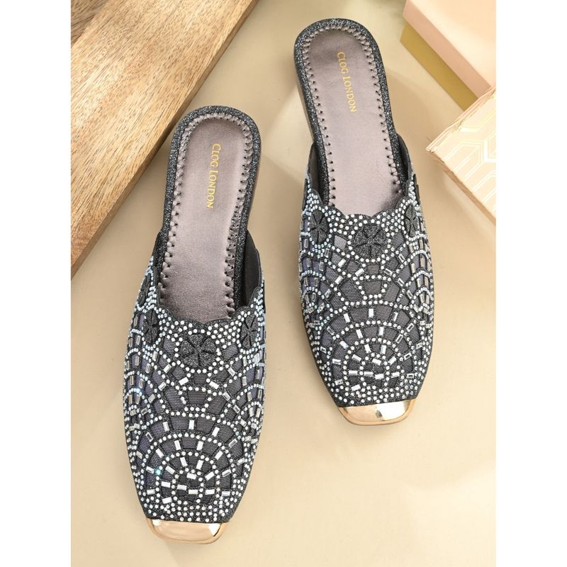 CLOG LONDON Grey Comfortable Mules (EURO 36)
