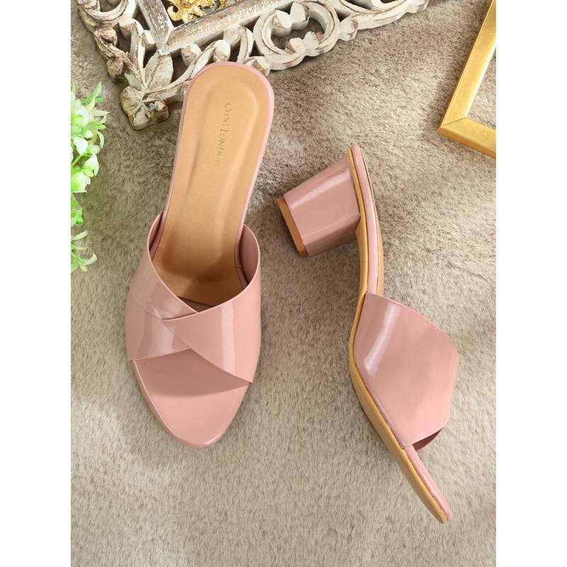 CLOG LONDON Pink Comfortable Heel Sandals (EURO 36)