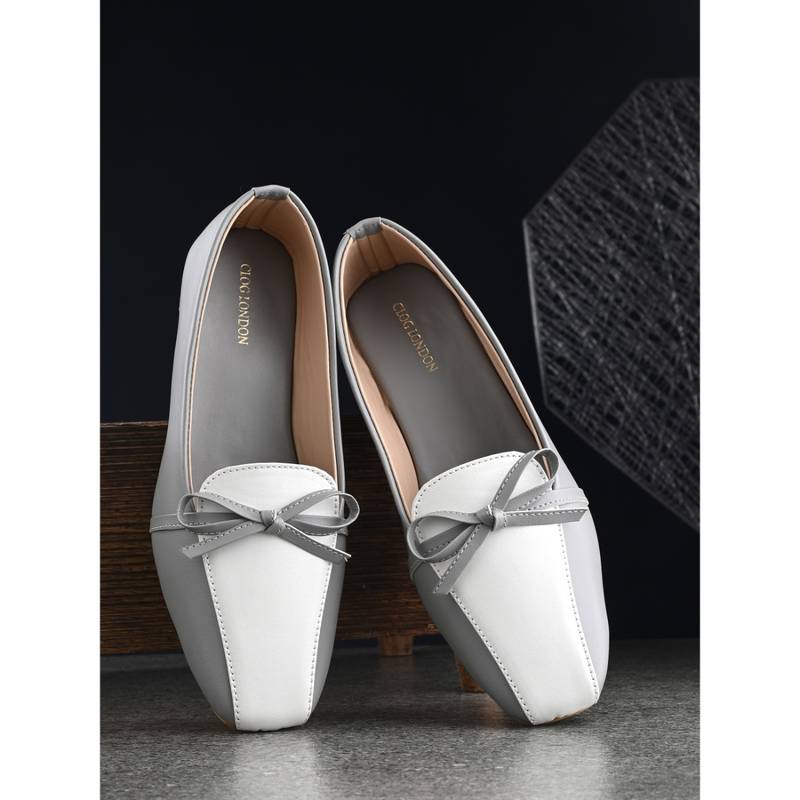 CLOG LONDON Grey Comfortable Loafers (EURO 36)