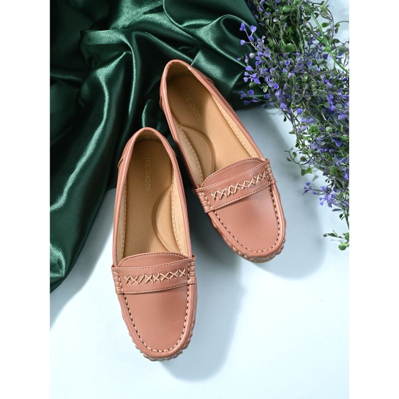 CLOG LONDON Peach Comfortable Loafers (EURO 37)