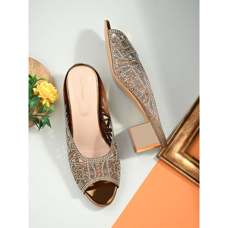 CLOG LONDON Copper Comfortable Heel Sandals (EURO 36)