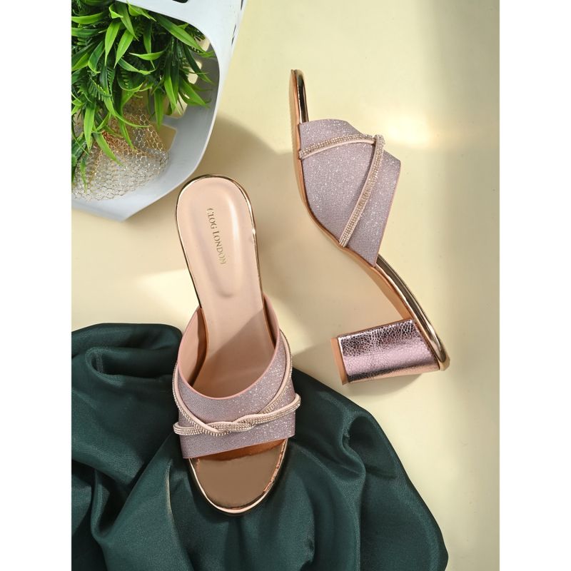 CLOG LONDON Copper Comfortable Heel Sandals (EURO 39)