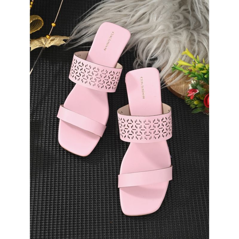 CLOG LONDON Pink Comfortable Heel Sandals (EURO 36)