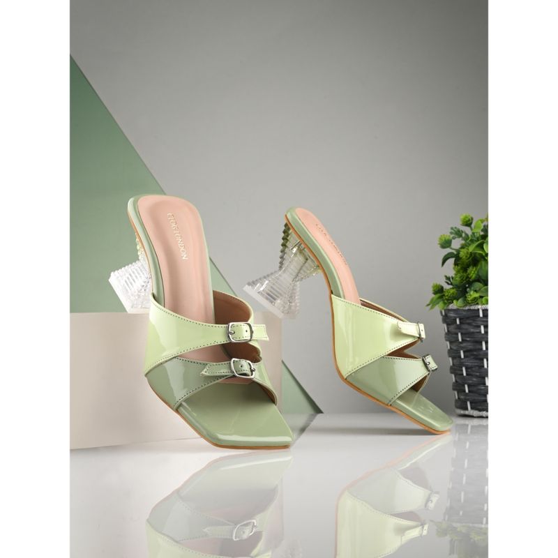 CLOG LONDON Green Comfortable Heel Sandals (EURO 42)