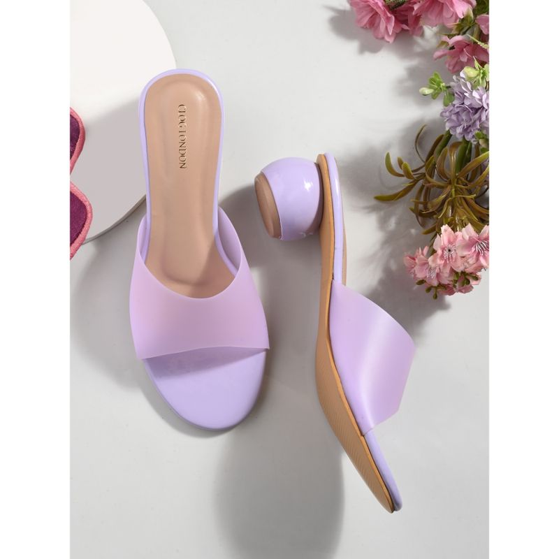 CLOG LONDON Purple Comfortable Heel Sandals (EURO 40)