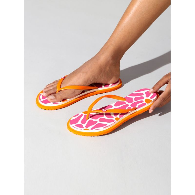 Neeman's Fusica Fedora and Orange Peel Printed Flipflops (UK 4)