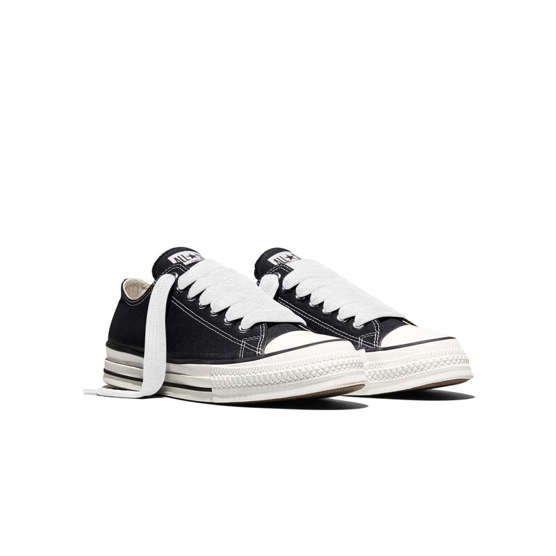Converse Unisex CHUCK TAYLOR ALL STAR THROWBACK Low top Sneakers - Black (US 10)